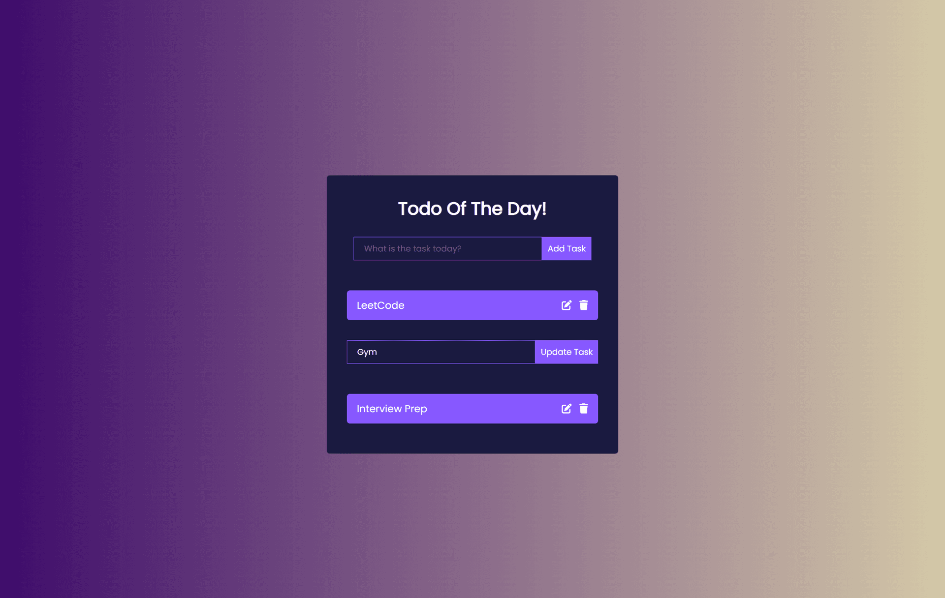 Full-Stack Todo-List Website